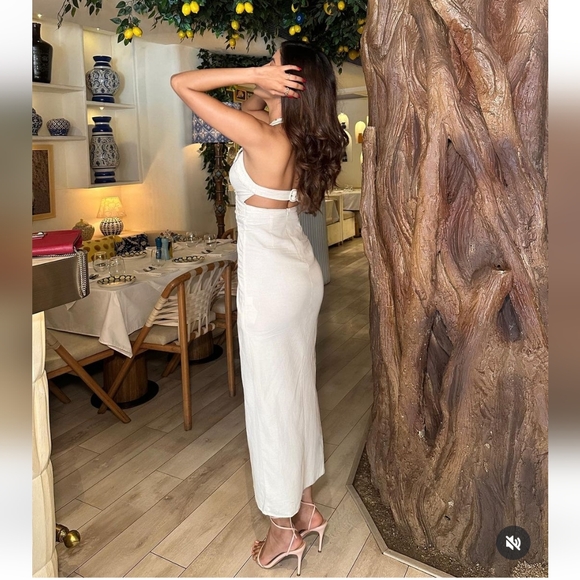 Zara DRESS  MIDI CREAM SIZE XS - Picture 6 of 16